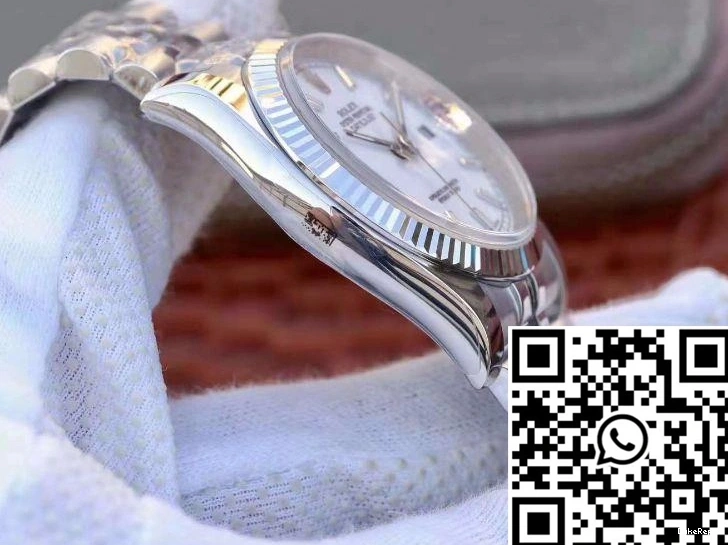 Rolex 116234 White Dial Factory 36mm Enamel Datejust AR 0218